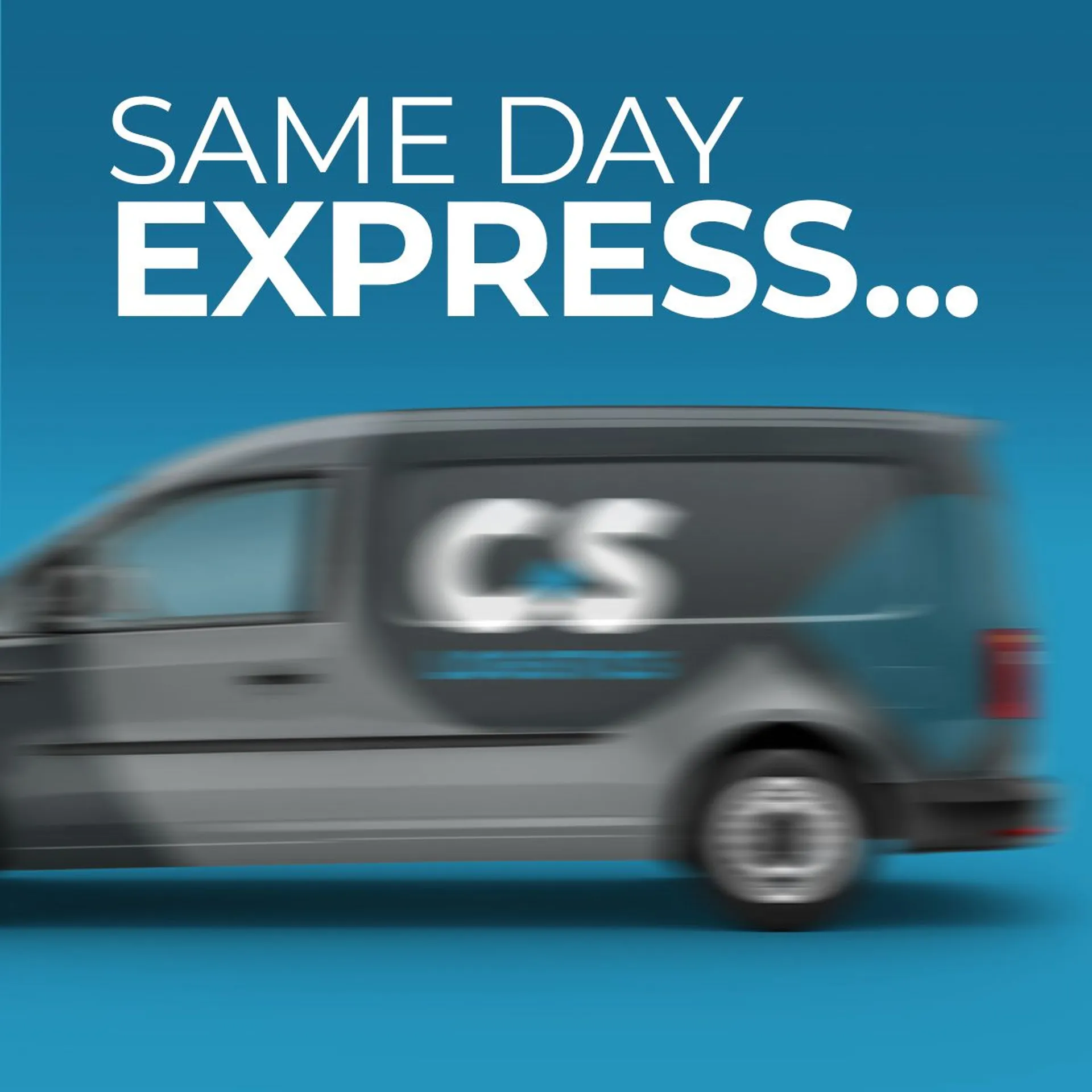 CS Logistics branded van in motion